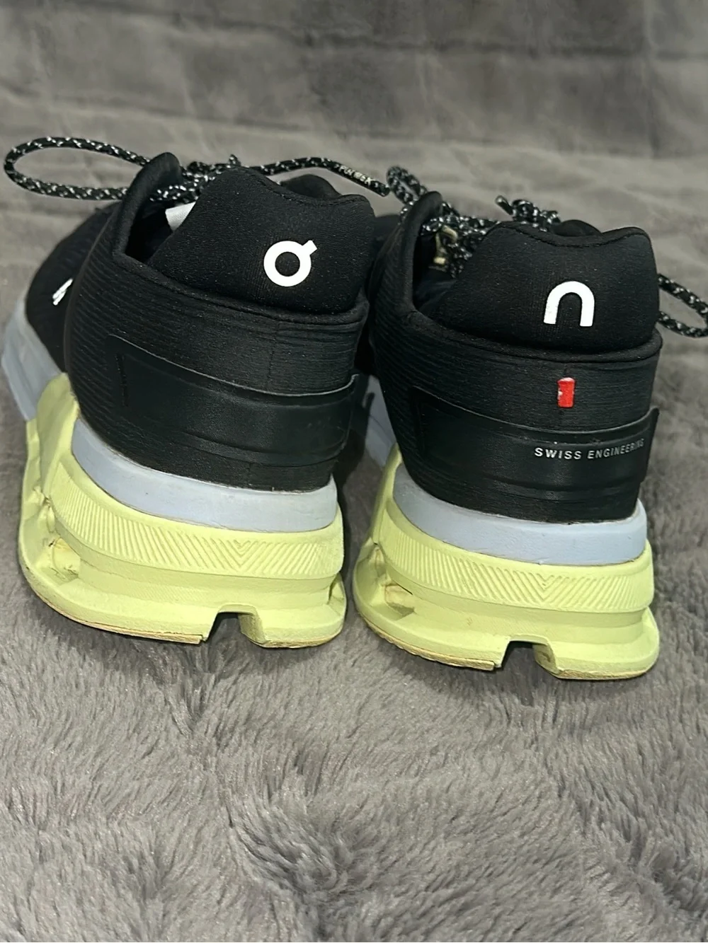 On Cloudnova Athletic Sneakers in Black and Yellow (shoe 14)